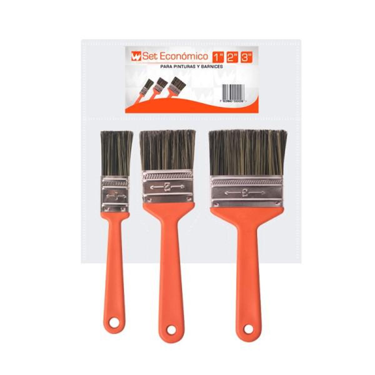 WESSER - Set 3 Brochas 1 PuLG - 2 PuLG - 3 PuLG