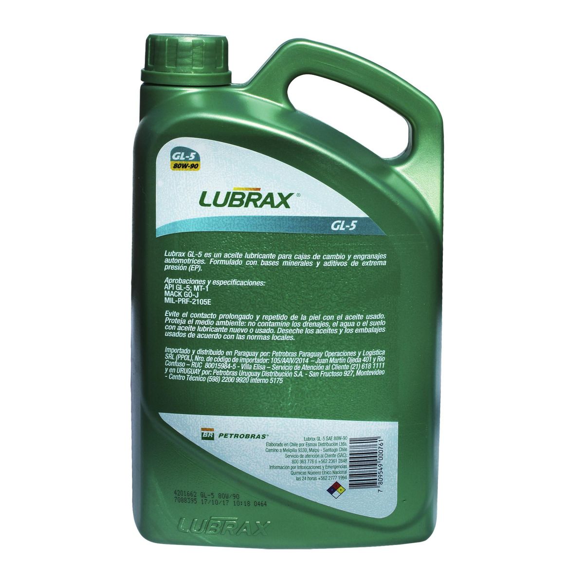 LUBRAX - Aceite De Transmision Lubrax Gl-5 80w90 4 Lts