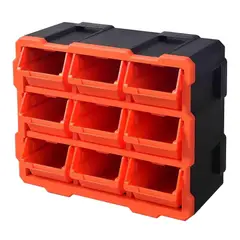 TACTIX - Organizador Plastico Con 9 Bins 320676