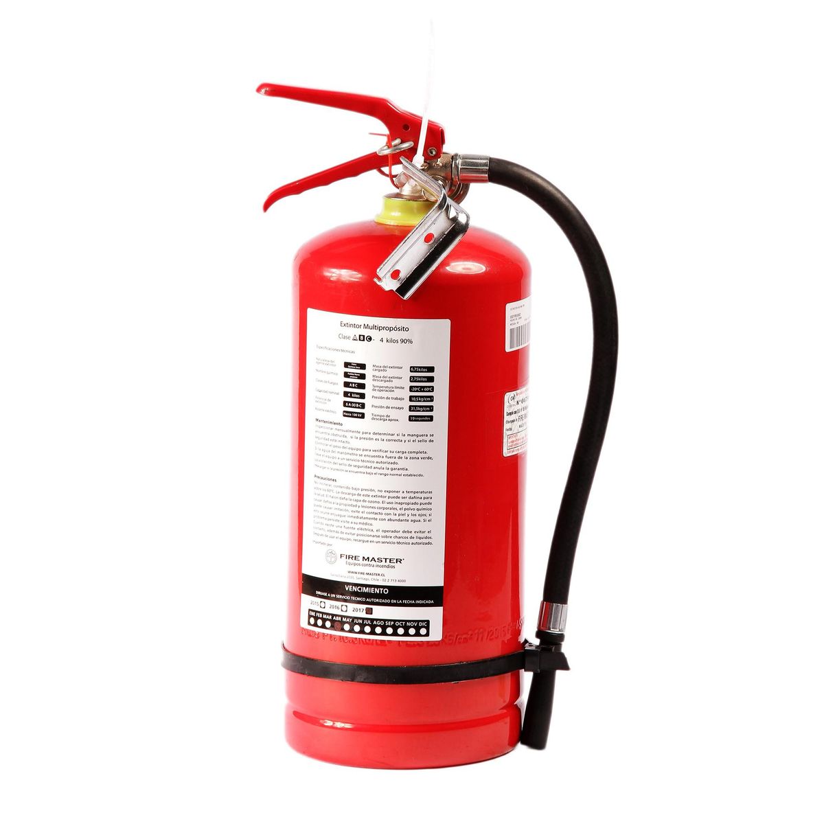 FIRE MASTER - Extintor 4 Kg Abc 75%