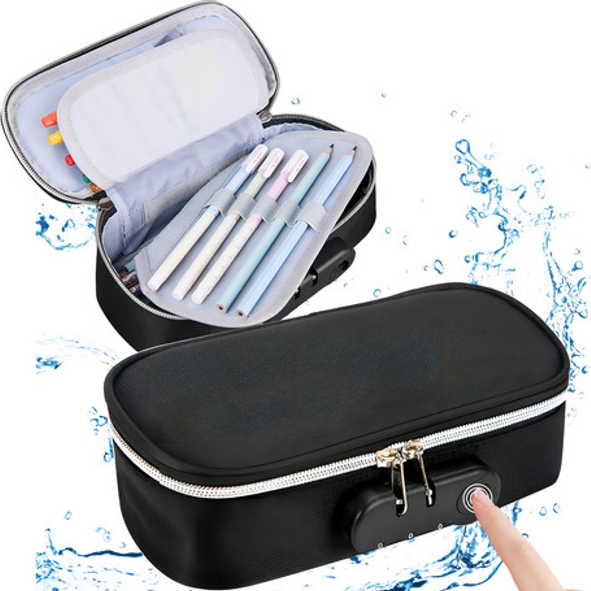 TIOZONEY - Lapicera De Gran Capacidad Estuchera Con Función Antirrobo