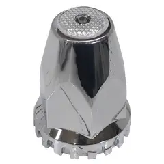 GOTEK - Tapa Tuerca Cromada 32-33 Mm - Punta Cristal-con Hilo
