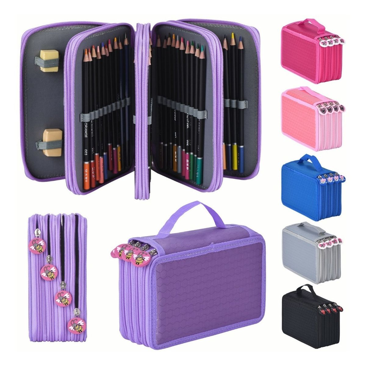 TIOZONEY - Estuche Escolar 72ranura Gran Capacidad Organizador Lapicera