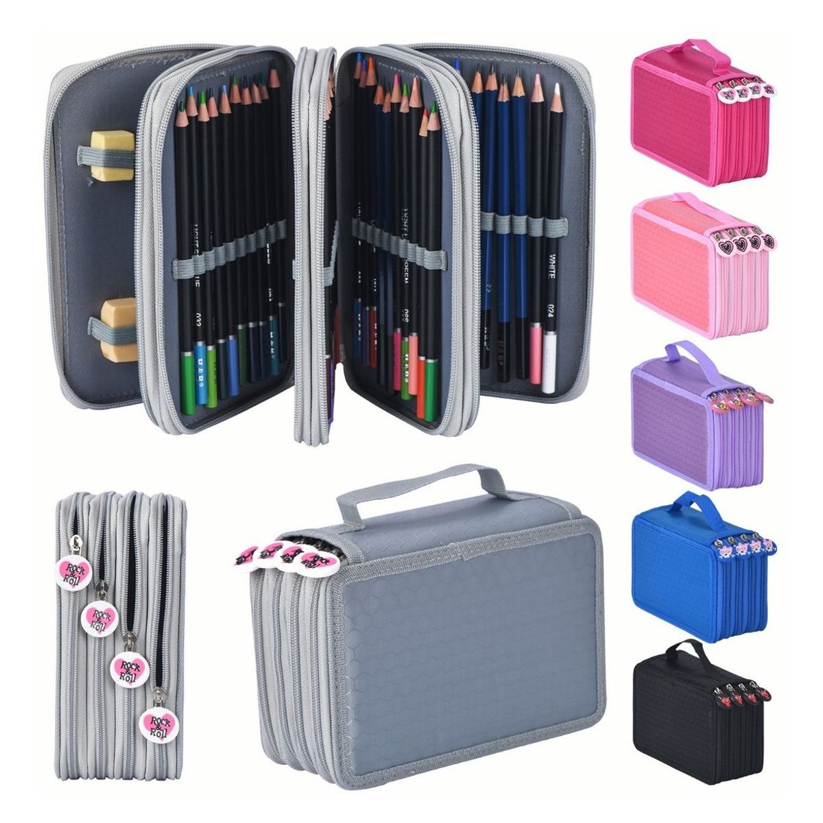 TIOZONEY - Estuche Escolar 72ranura Gran Capacidad Organizador Lapicera