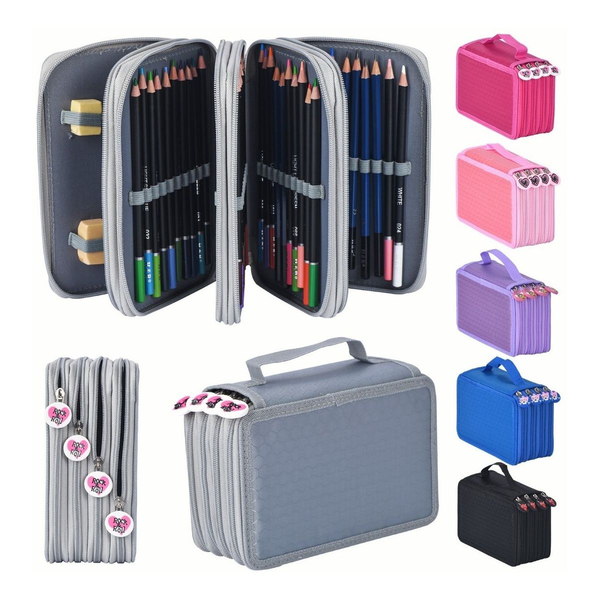 TIOZONEY - Estuche Escolar 72ranura Gran Capacidad Organizador Lapicera