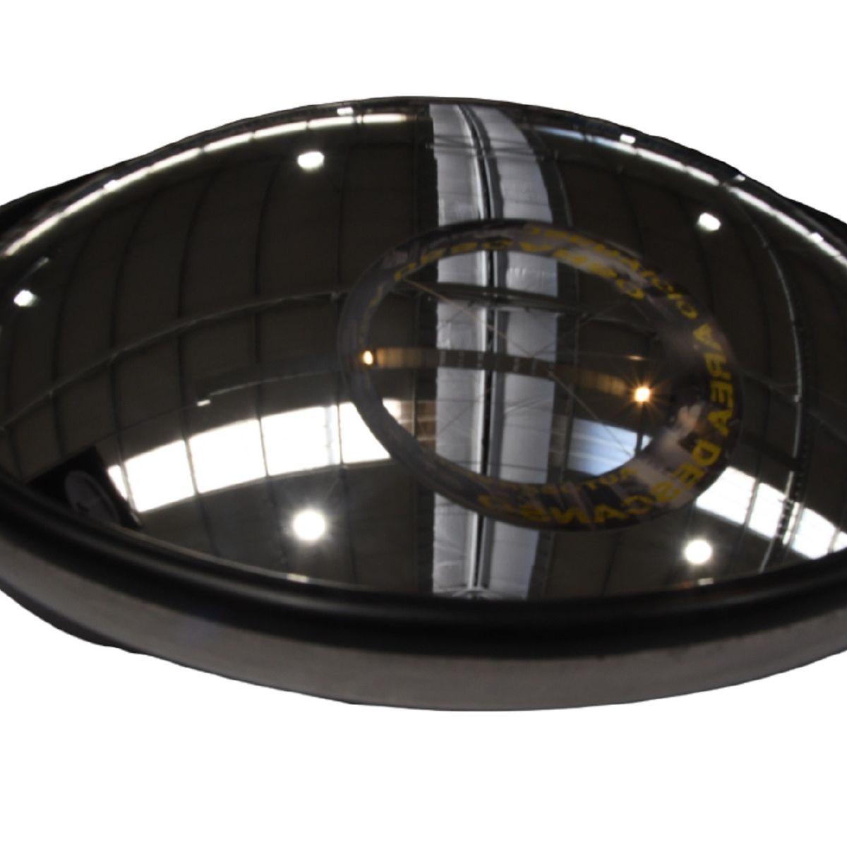 GOTEK - Espejo Redondo Cromado 8.5 Pulgadas Soporte Desplazado