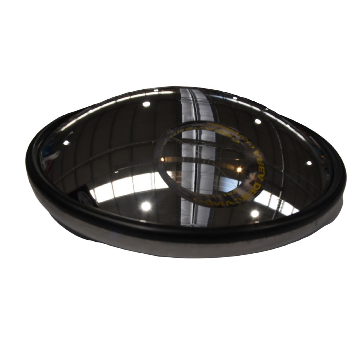 GOTEK - Espejo Redondo Cromado 8.5 Pulgadas Soporte Desplazado