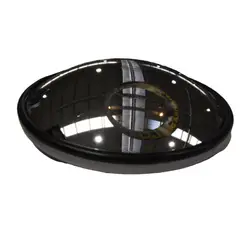 GOTEK - Espejo Redondo Cromado 85 Pulgadas Soporte Desplazado