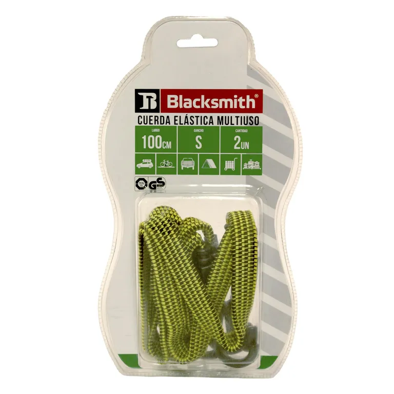 2 Cintas De Amarre Elasticas De 1 Mt.