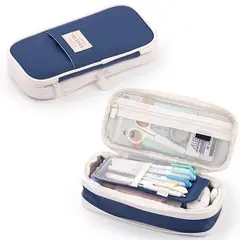 TIOZONEY - Lapicera Estuche gran capacidad cremallera doble capa