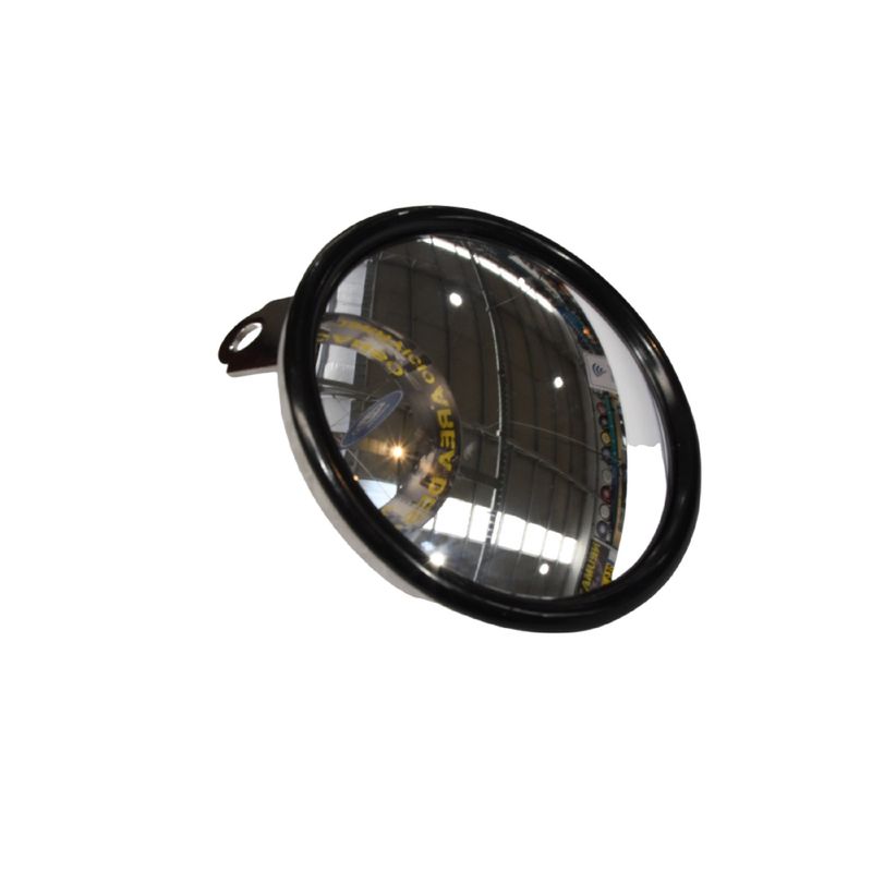 GOTEK - Espejo Convexo Redondo Cromado 5 Pulgadas Soporte En L