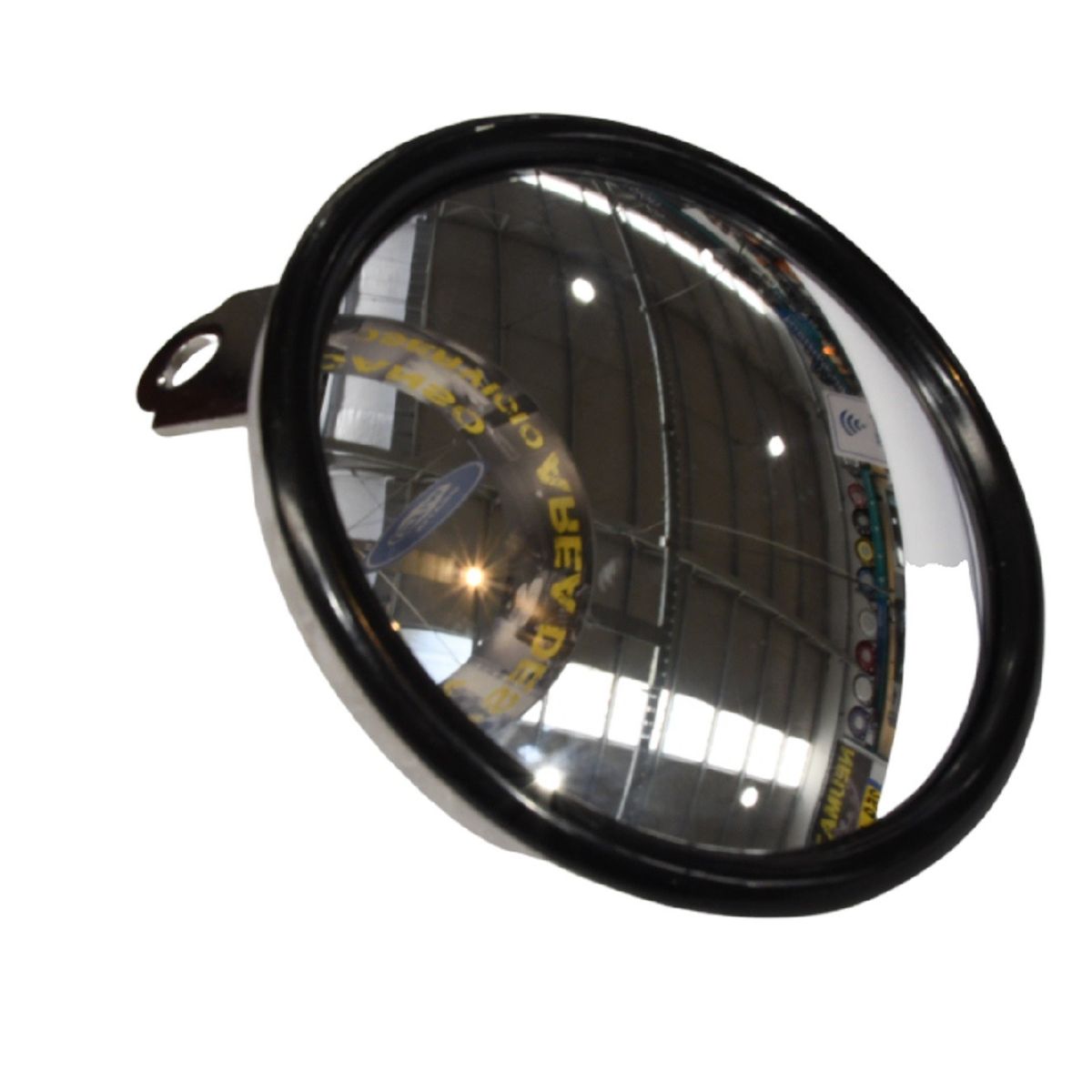 GOTEK - Espejo Convexo Redondo Cromado 5 Pulgadas Soporte En L