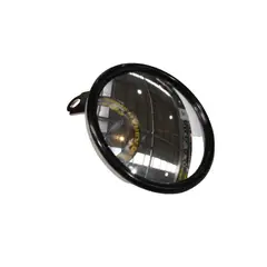 GOTEK - Espejo Convexo Redondo Cromado 5 Pulgadas Soporte En L