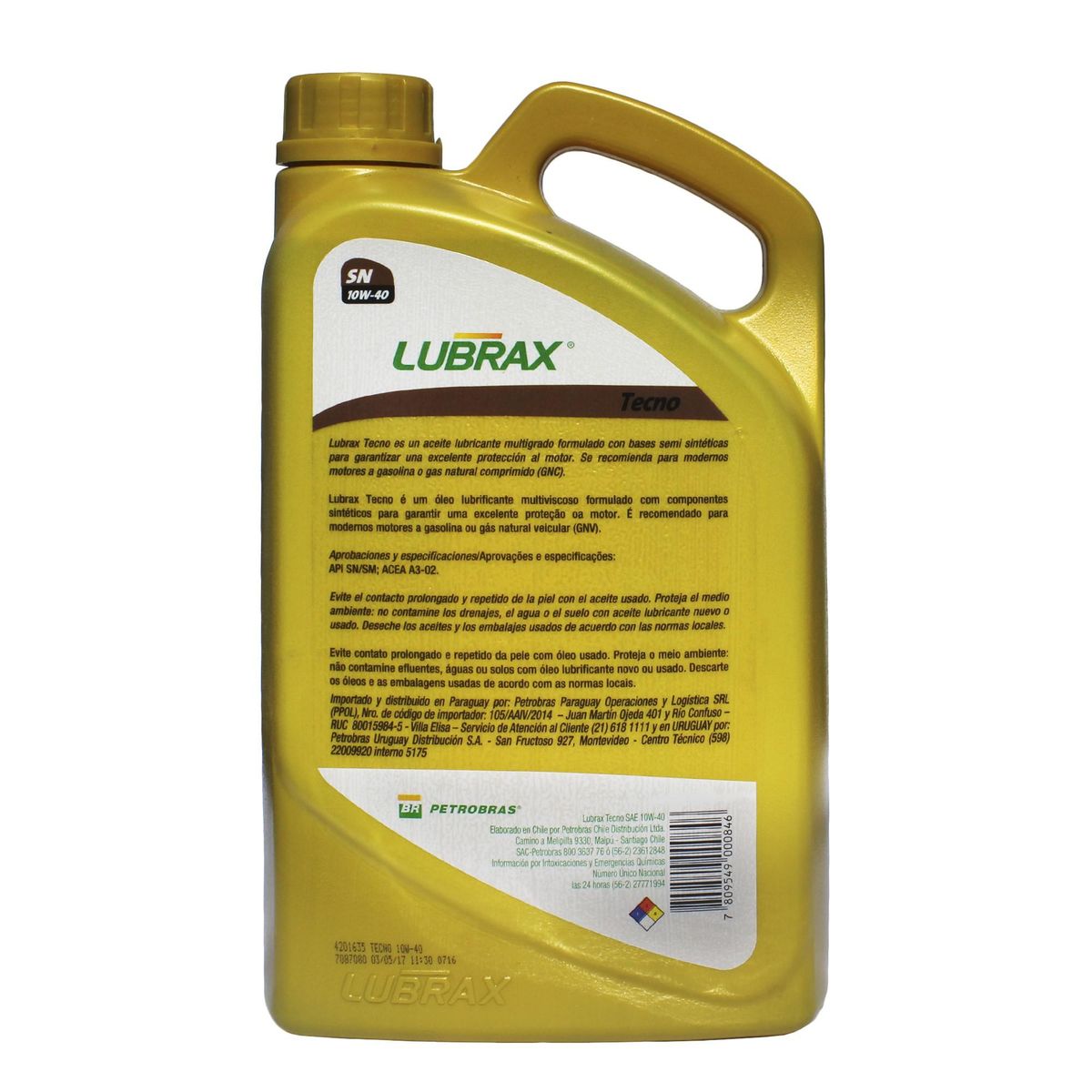 LUBRAX - Aceite Motor Lubrax Tecno 10w40 4 Lts