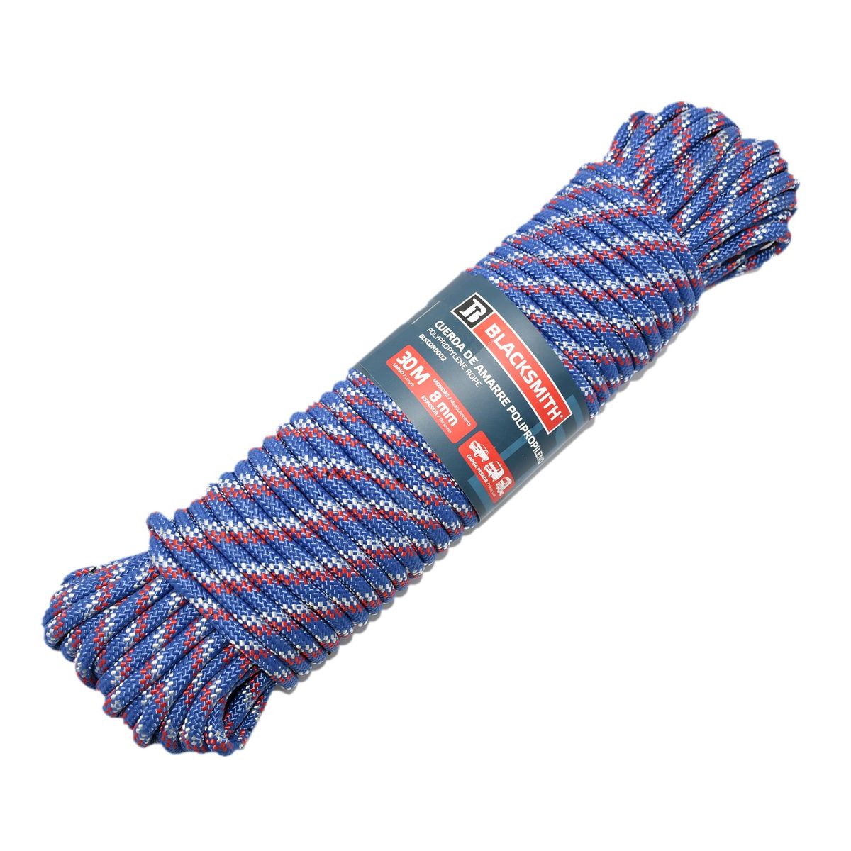 BLACKSMITH - Cuerda De Amarre Polipropileno 30 Mts X 8 Mm