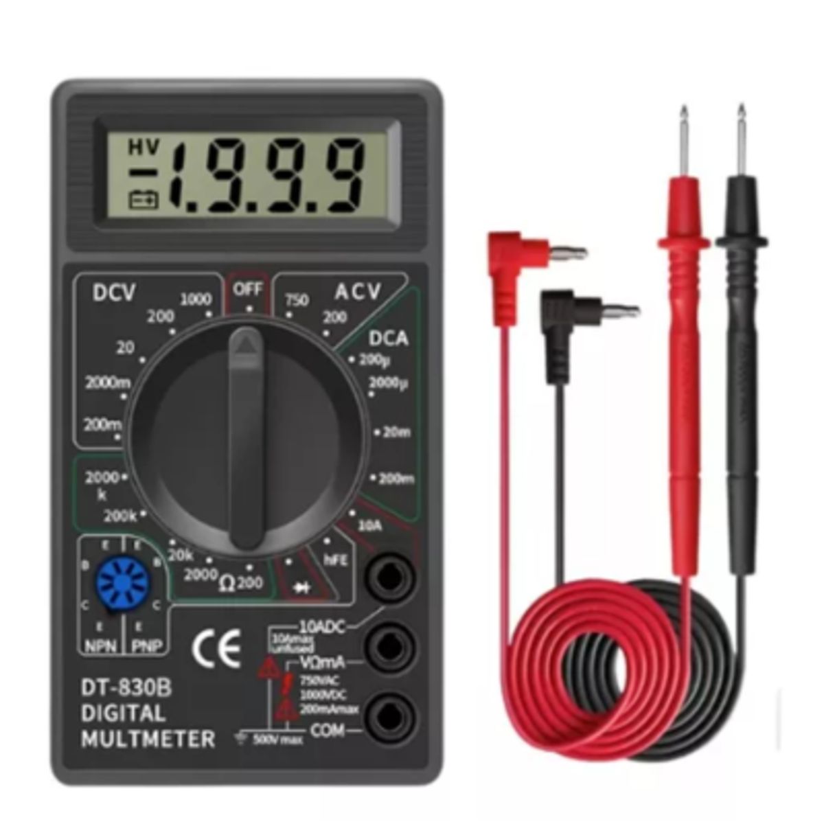 GENERICO - Multitester Digital Multimetro Portatil Tester Dt-830b-s9953