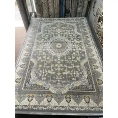 GENERICO - ALFOMBRA MEDIO ORIENTE 200 x 300 GRIS con dorado 04