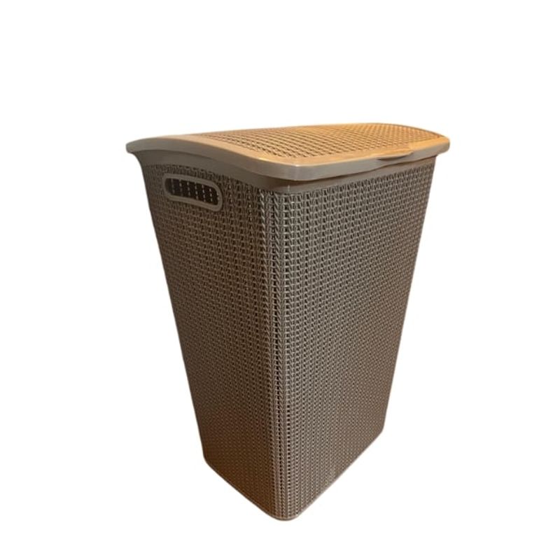 GENERICO - CESTO LUX TEJIDO TAUPE 60LTS