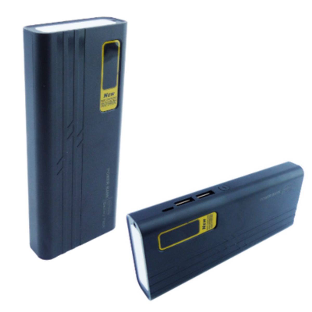 GENERICO - Bateria De Emergencia De 2 USB A 20.000 Mah Mas Linterna