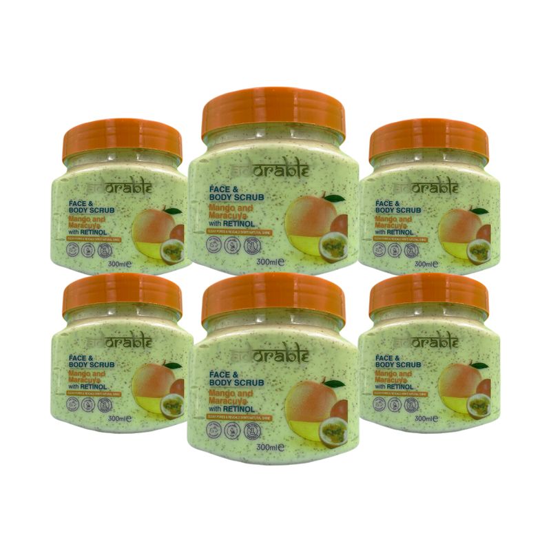 ADORABLE - Pack Adorable 6 Exfoliantes Mango-Maracuya & Retinol 300 ml
