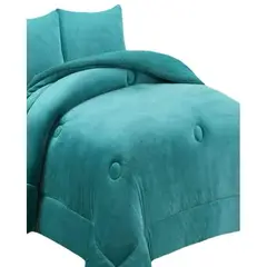 GENERICO - COBERTOR PLUSH CON CHIPORRO LISO 1.5 PLAZA COLOR TURQUESA TF