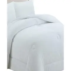 GENERICO - COBERTOR PLUSH CON CHIPORRO LISO 2 PLAZA COLOR BLANCO TF