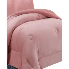 GENERICO - COBERTOR PLUSH CON CHIPORRO LISO KING COLOR PALO ROSA TF