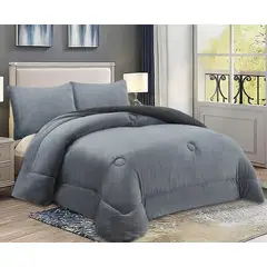 GENERICO - COBERTOR PLUSH CON CHIPORRO LISO KING COLOR GRIS TF