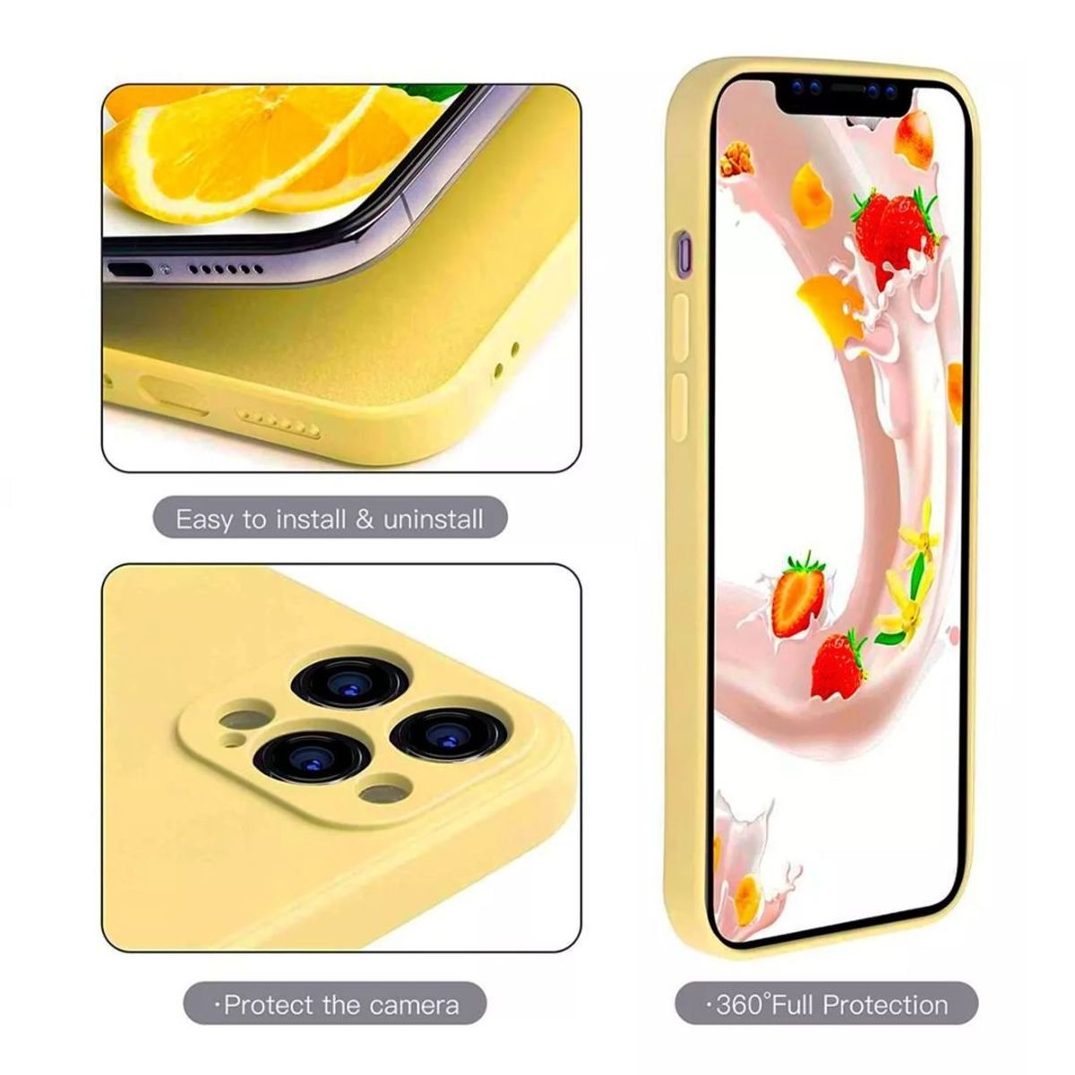 GENERICO - Carcasa Para iPhone 13 Pro Silicona Slim Full Protection