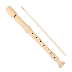 OEM - Flauta Dulce Color Marfil Instrumento Flauta 33cm