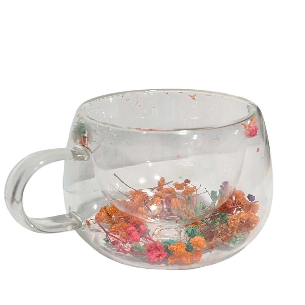 GENERICO - Taza Café Cocina Diseño Flores Incrustadas 250ml