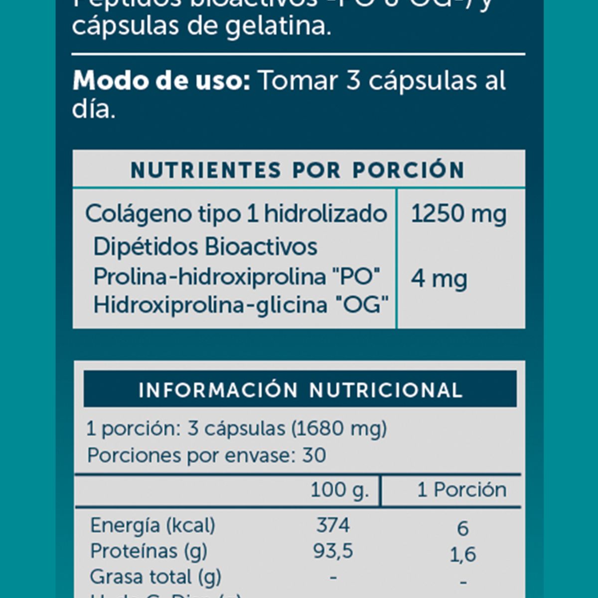 WELLPLUS - COLLAGEN PURE PÉPTIDOS BIOACTIVOS 90 cápsulas