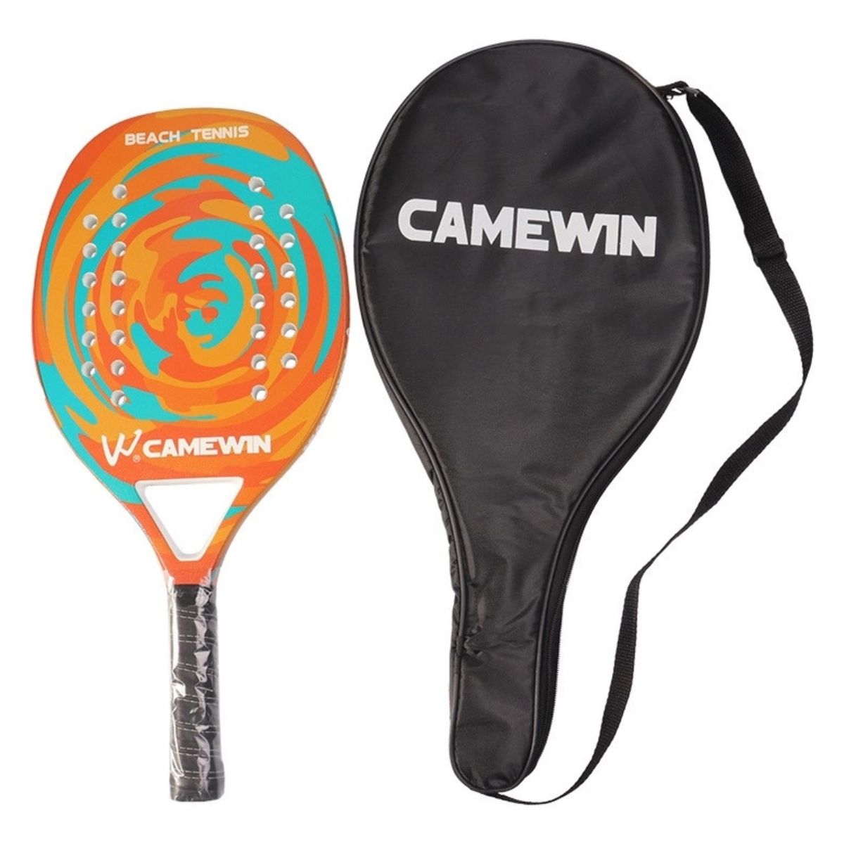 TIOZONEY - Raqueta De Pádel De Playa De Fibra De Carbono Con Bolsa