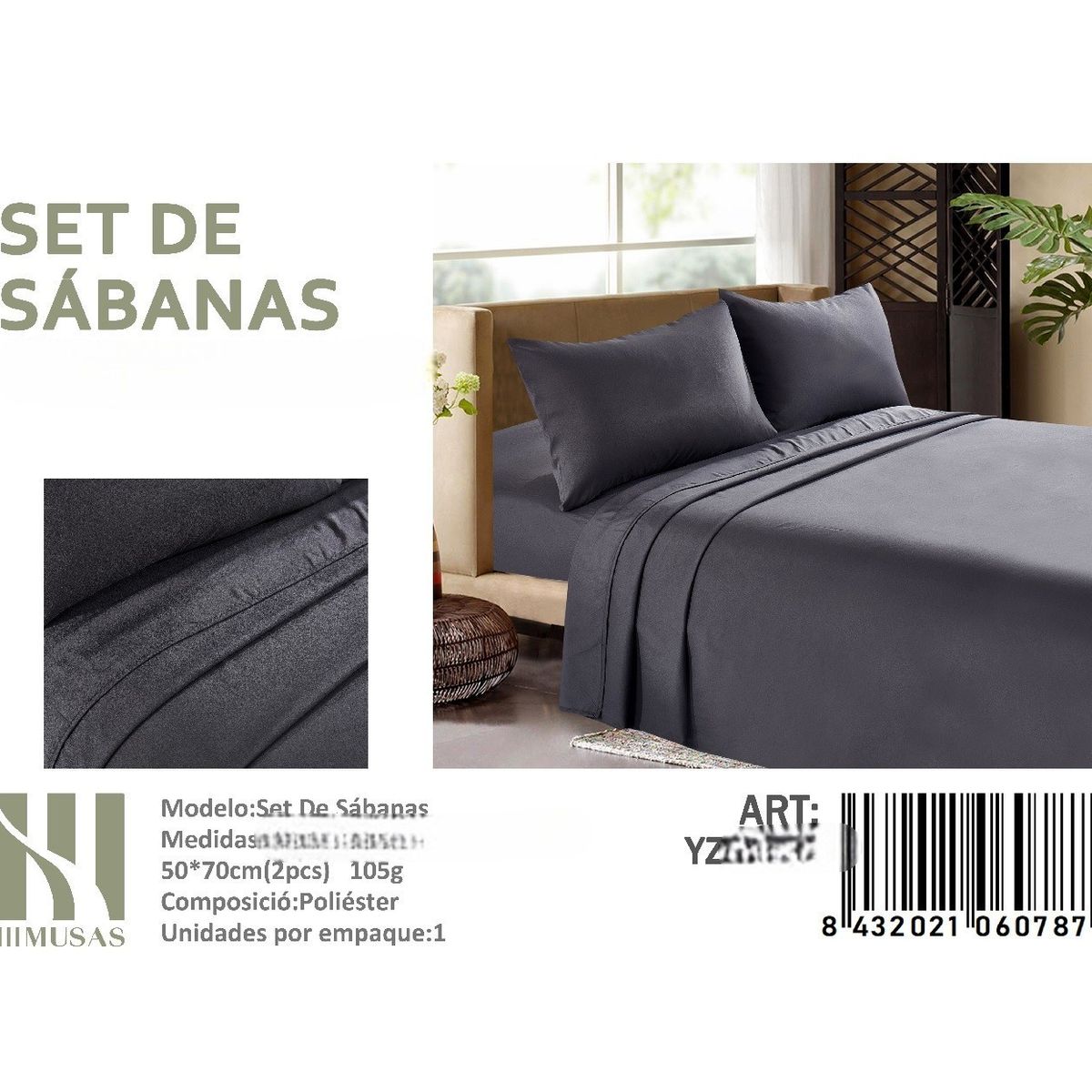 ANGELES DEL HOGAR - SABANAS JUEGO DE 200 HILOS KING COLORES A ELECCIÓN