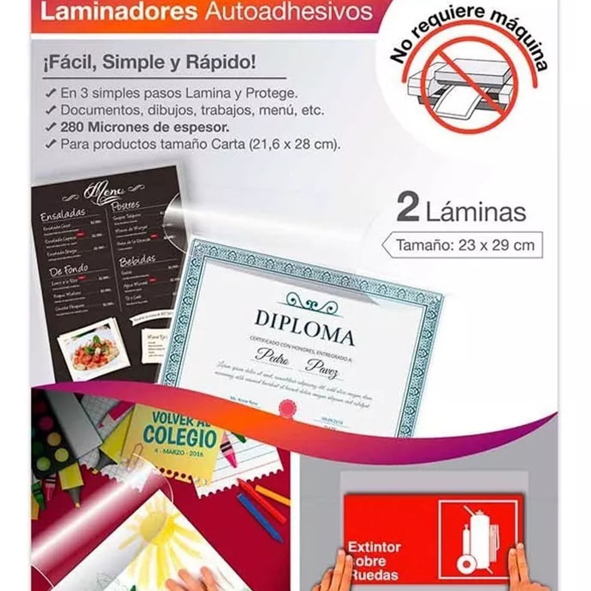 ADETEC - Laminado En Frío Autoadhesivo Tamaño Carta