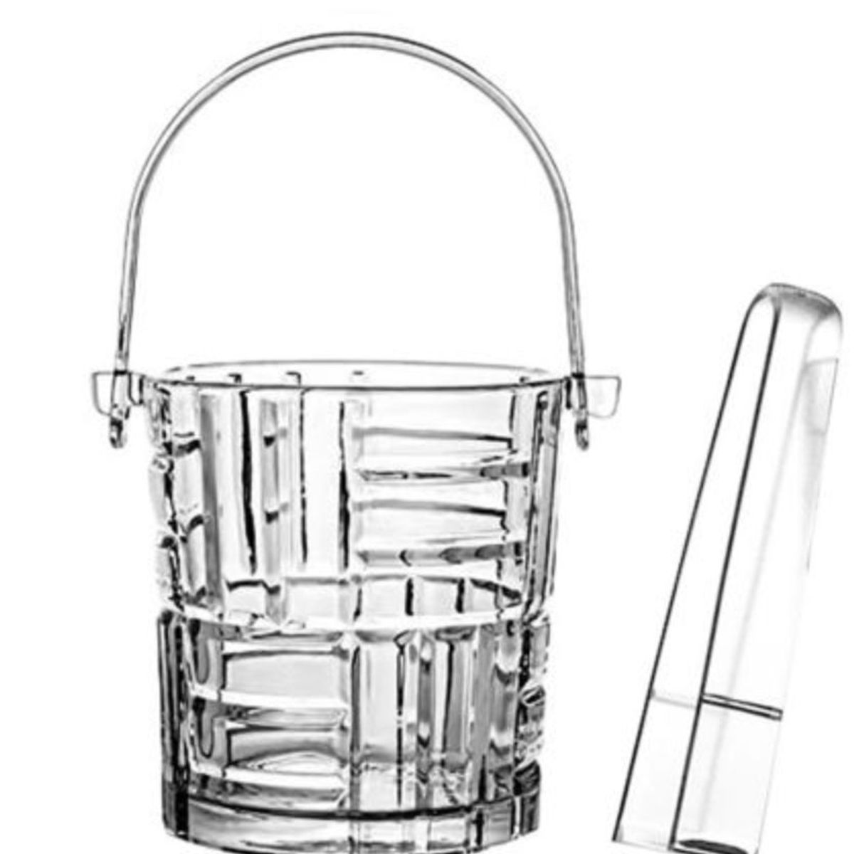 OEM - Hielera De Vidrio Con Pinzas Diseño Lineas 880ml