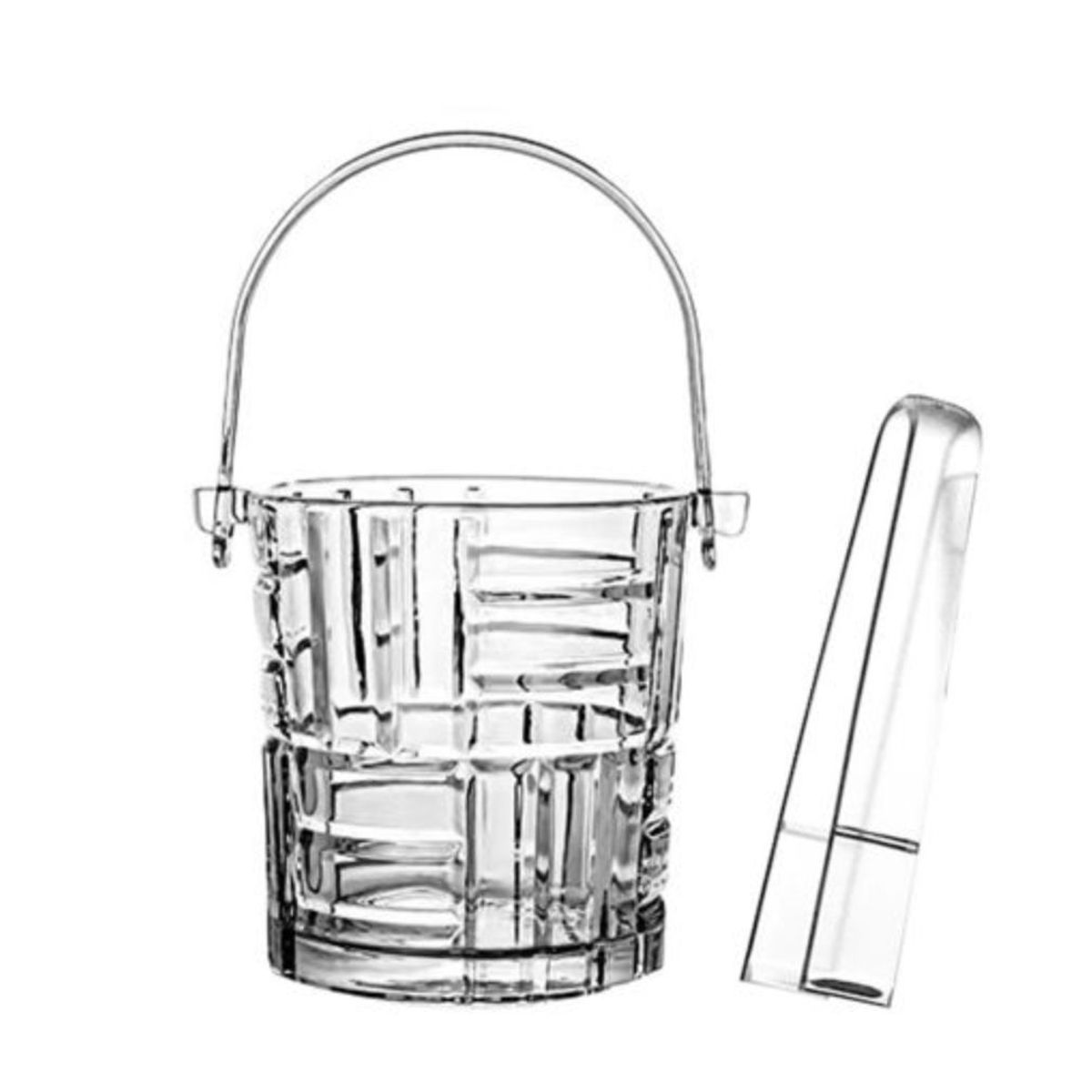 OEM - Hielera De Vidrio Con Pinzas Diseño Lineas 880ml