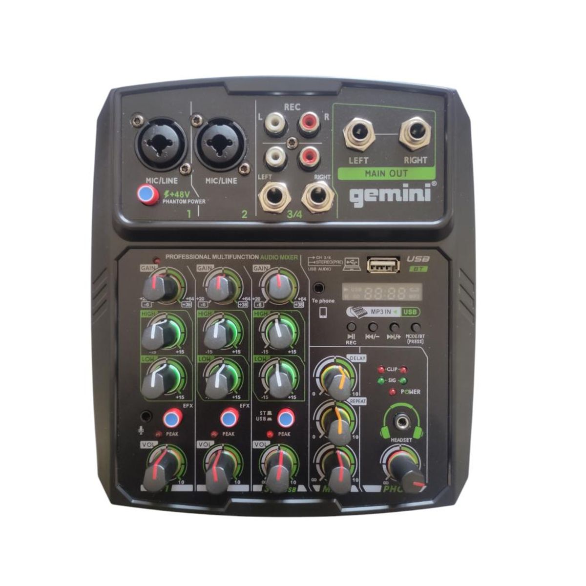 GEMINI - Mixer Analogo 4 canales Gemini GE-4CH
