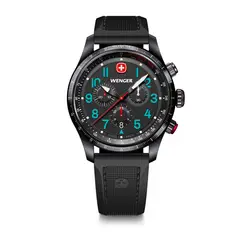 WENGER - Terragraph Chrono negroazul correa de silicona
