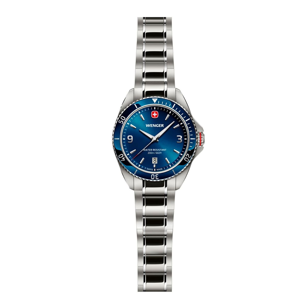 WENGER - Reloj Executive azul correa de acero Wenger