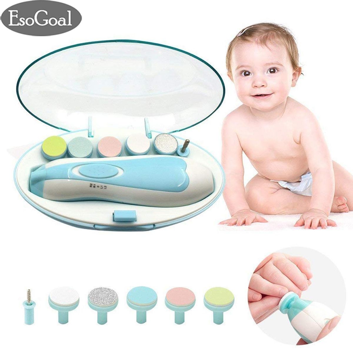 TIOZONEY - Cortaúñas Bebé 6 en 1 Cortaúñas Eléctrico