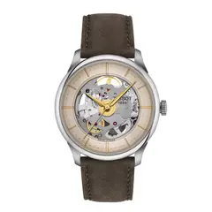 TISSOT - Reloj Chemin Des Tourelles Skeleton Cuero