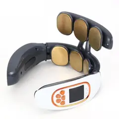 TIOZONEY - 6-Cabeza eléctrica pulso columna cervical masajeador con teledirigido recargable