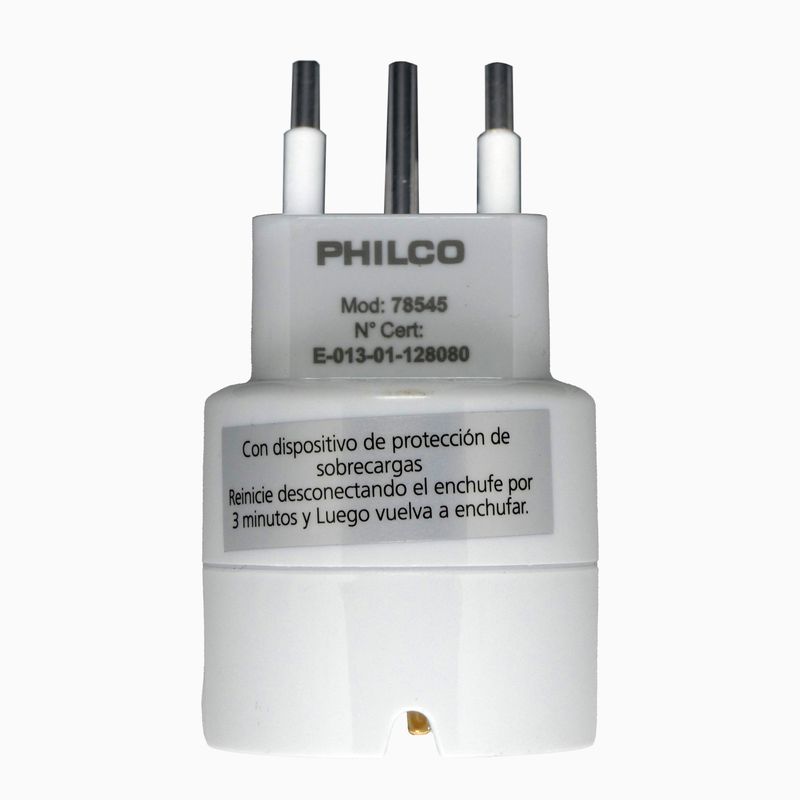 PHILCO - Enchufe Adaptador Schuko 1500w Philco - Sello Sec