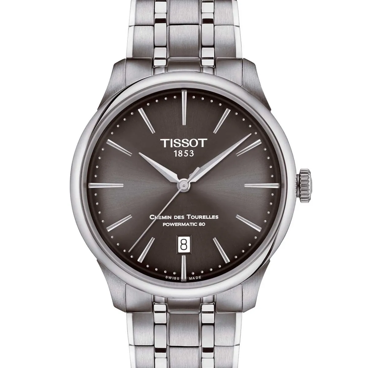 TISSOT - Reloj Tissot Chemin Des Tourelles Powermatic 80 Grafito