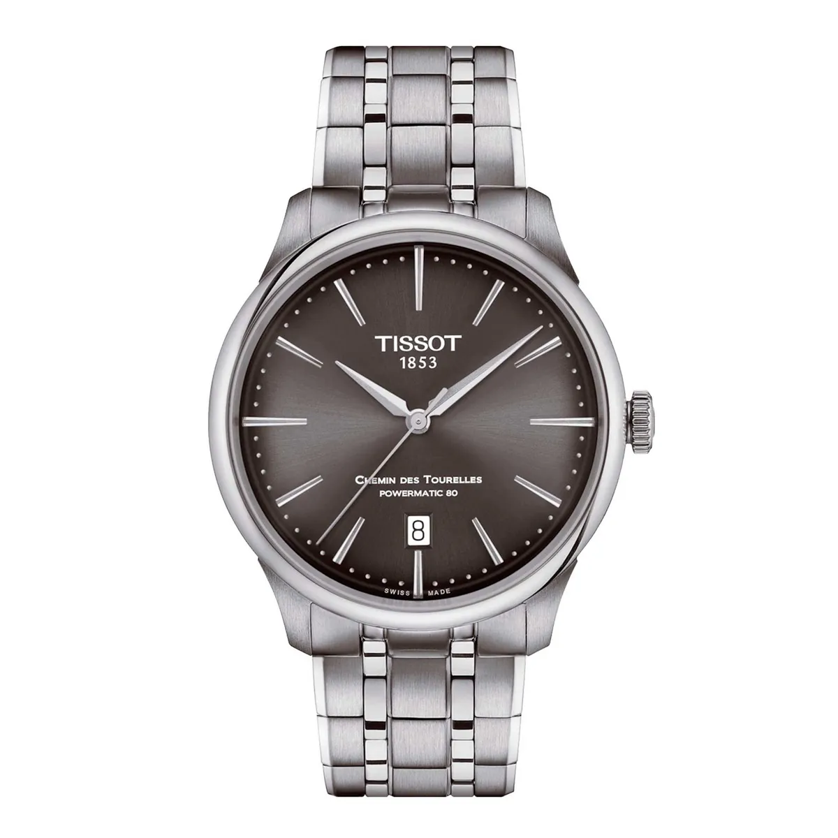 TISSOT - Reloj Tissot Chemin Des Tourelles Powermatic 80 Grafito