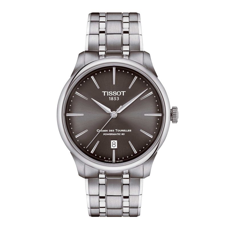 TISSOT - Reloj Tissot Chemin Des Tourelles Powermatic 80 Grafito