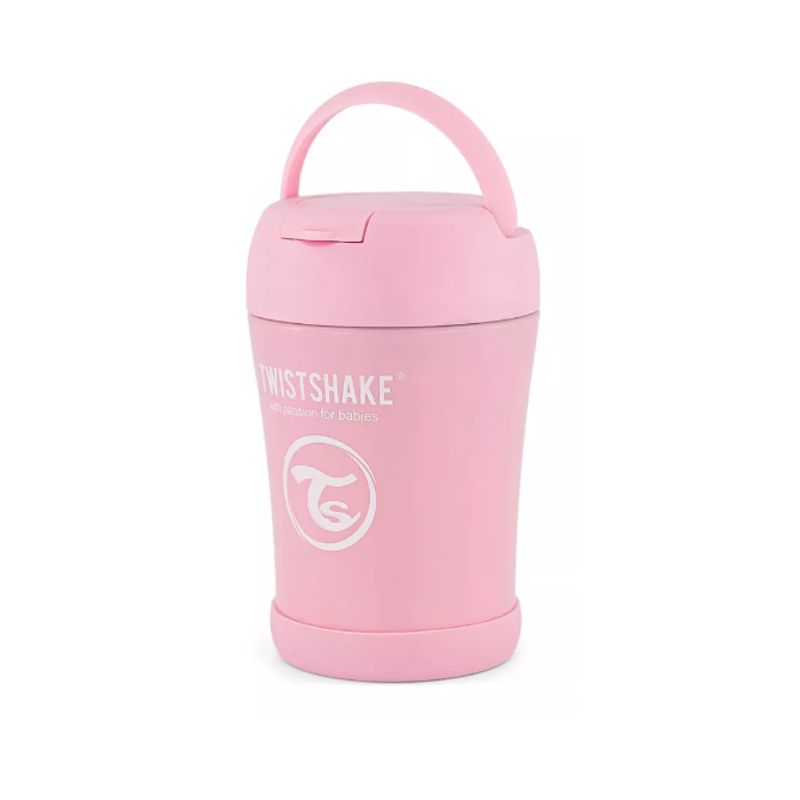 TWISTSHAKE - Termo Rosado Comida Twistshake 350ml con Cuchara Plegable