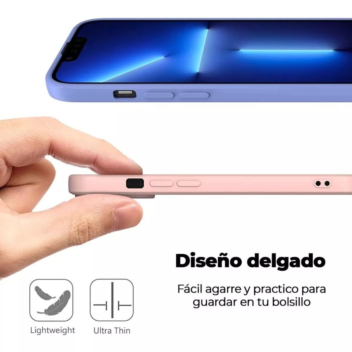 GENERICO - Carcasa Para iPhone 13 Silicona Slim Full Protection