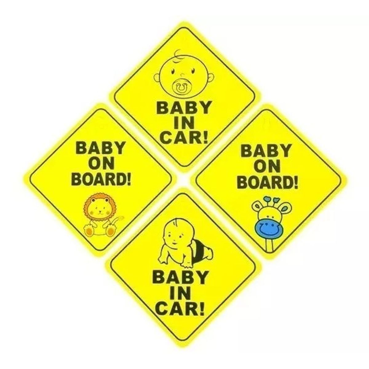 GENERICO - Letrero Baby On Board Bebe A Bordo Seguridad Auto Seguridad